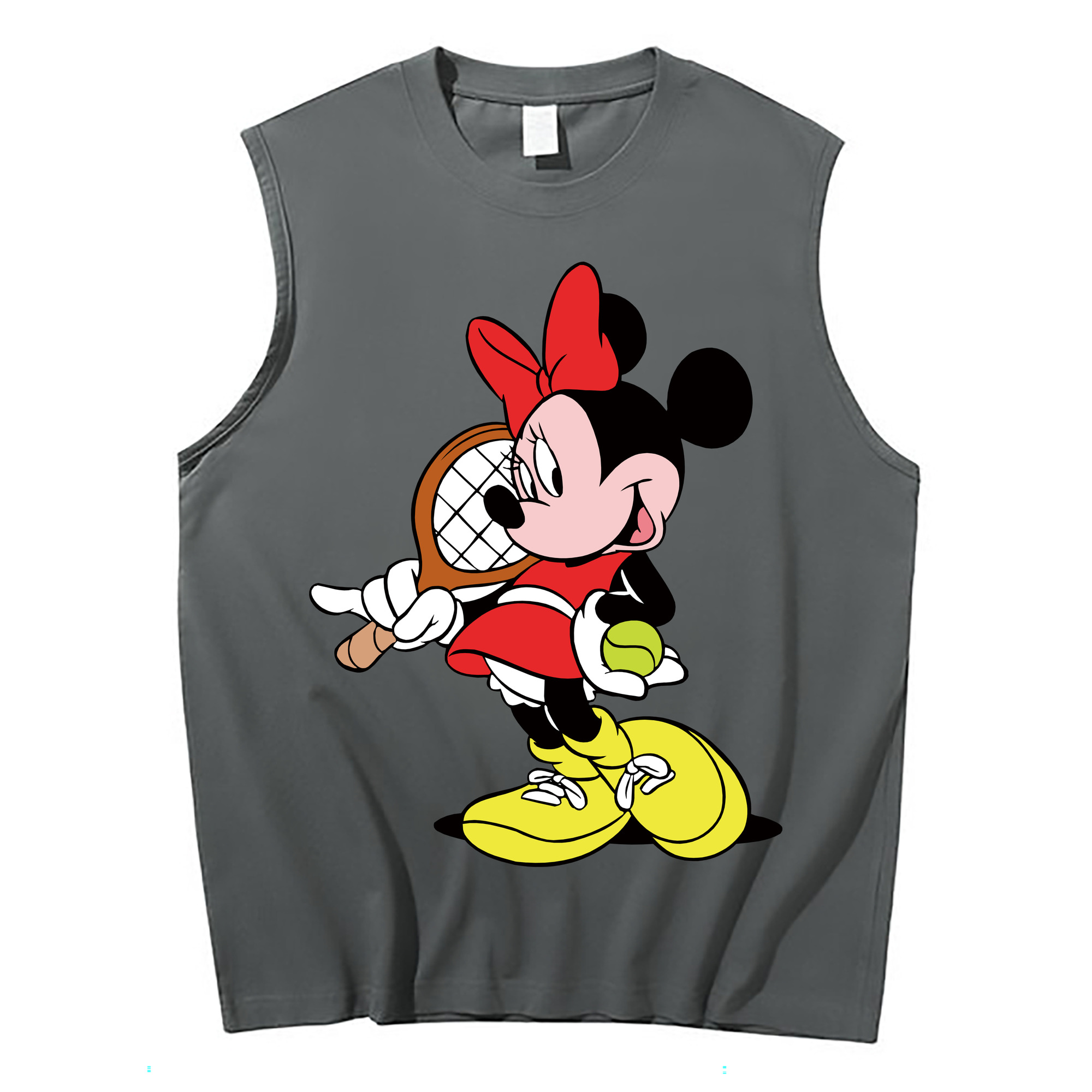 ミッキーマウス Mickey Mouse コットン100％タンクトップ（フロントプリント）